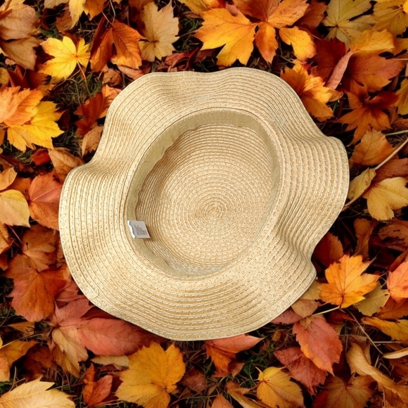 🍄Girls Ruffle Brim Raffia Sun Hat - Picture 6 of 8